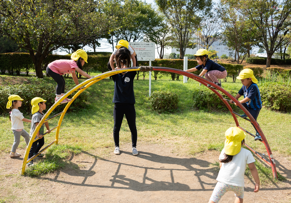 藤沢奥田公園で遊ぶげんき組
